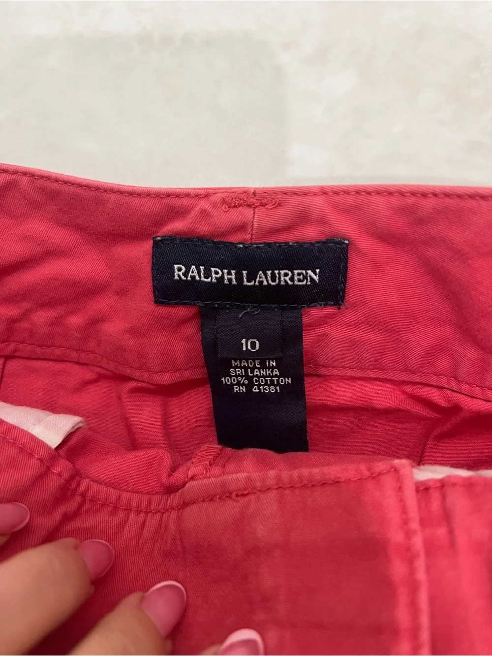 Ralph Lauren Pink Shorts Size 10